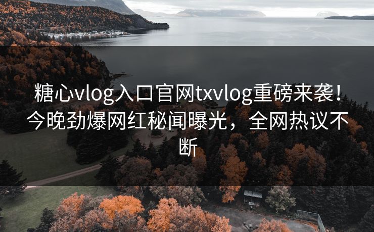 糖心vlog入口官网txvlog重磅来袭！今晚劲爆网红秘闻曝光，全网热议不断