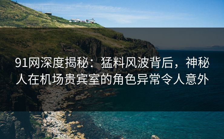 91网深度揭秘：猛料风波背后，神秘人在机场贵宾室的角色异常令人意外