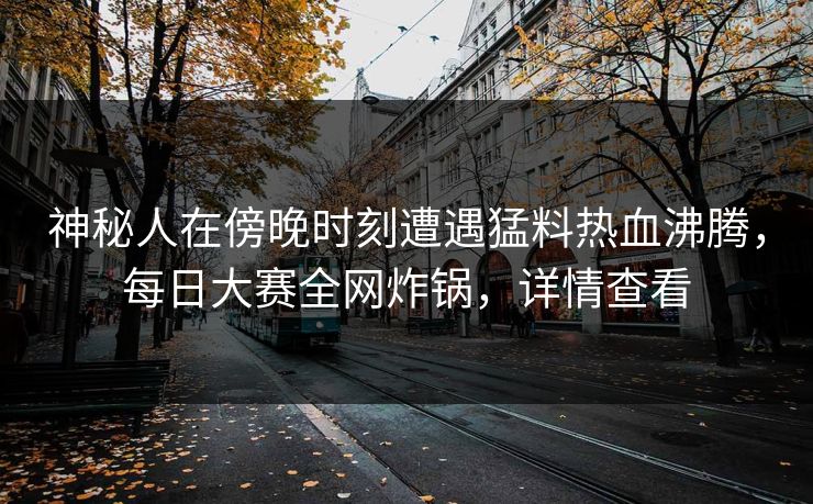 神秘人在傍晚时刻遭遇猛料热血沸腾，每日大赛全网炸锅，详情查看